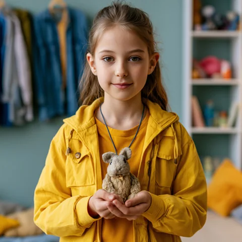 Kind mit kleiner Tierfigur